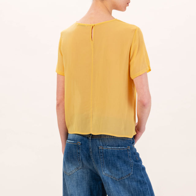 Zeroassoluto-Blusa in georgette - girasole