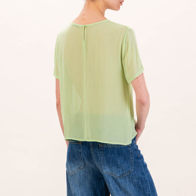 Zeroassoluto-Blusa in georgette - menta