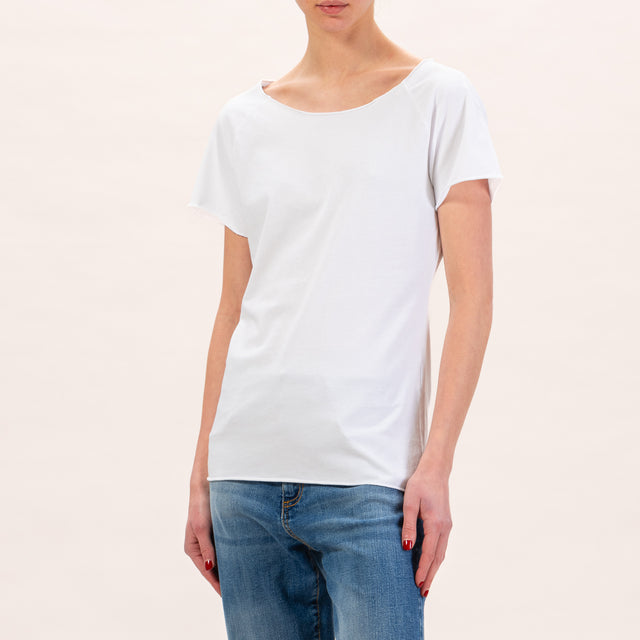 Zeroassoluto-Raw cut T-shirt - white