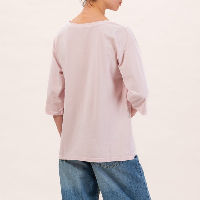 Zeroassoluto-3/4 sleeve T-shirt - pink