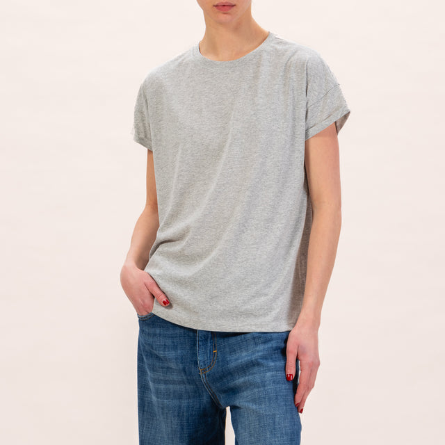 Zeroassoluto-Regular fit T-shirt - melange grey