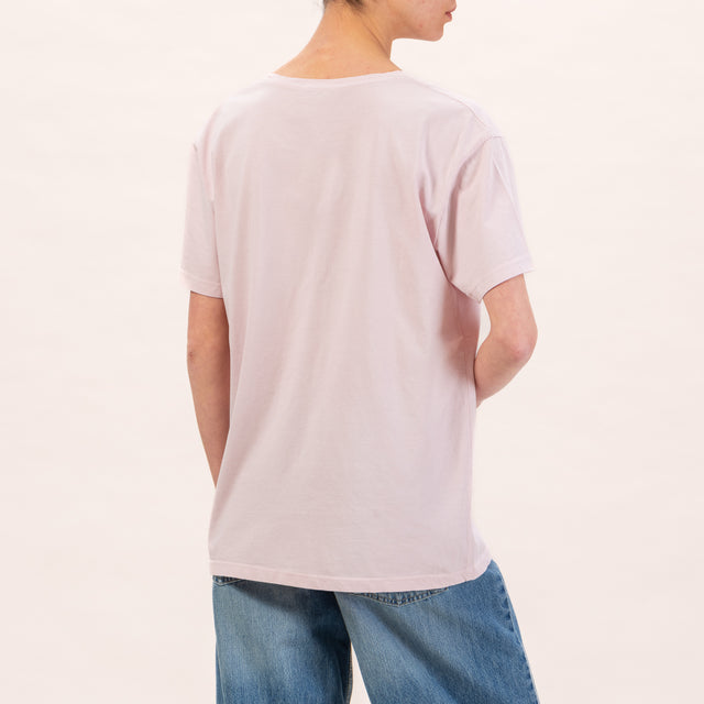 Zeroassoluto-Comfort fit box t-shirt - pink