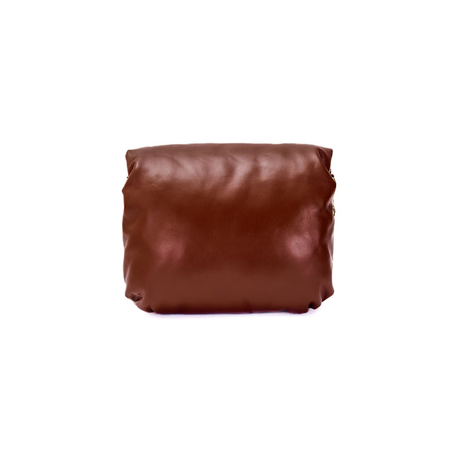 Vicolo-Bubble Fluffly Leather Shoulder Bag - Bordeaux