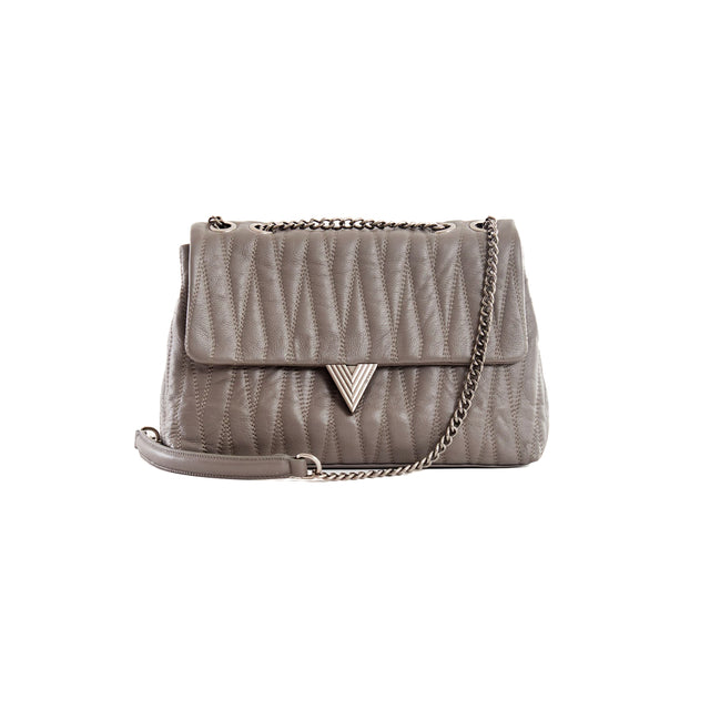 Vicolo-Borsa Belleville genuine leather - grigio