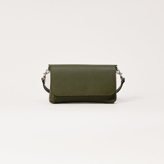 W by white mood-Genuine leather clutch bag - military