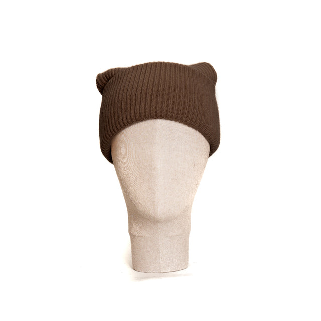 Alley-Mixed Cashmere Hat - Dark Brown