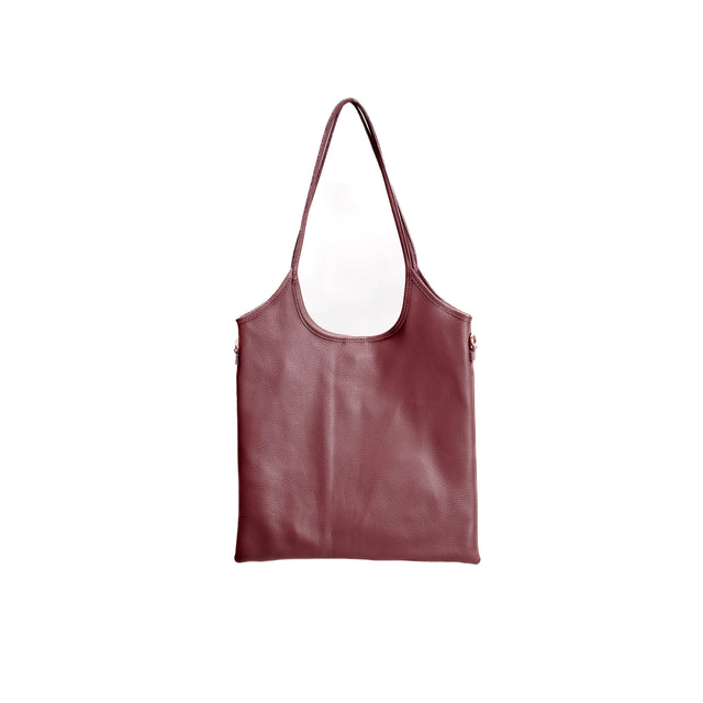 W by Whitemood-Borsa shopper in pelle - vino