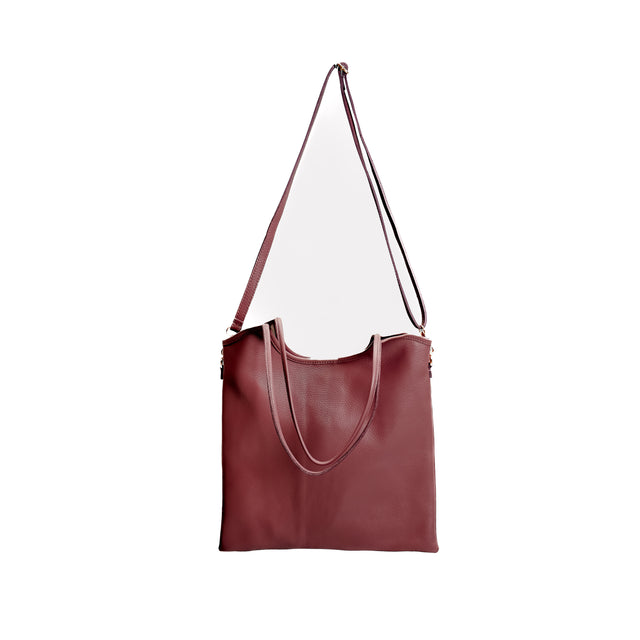 W by Whitemood-Borsa shopper in pelle - vino