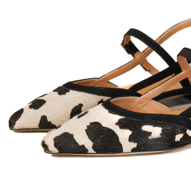 Divine Follie-Slingback cavallino maculato - nero/latte