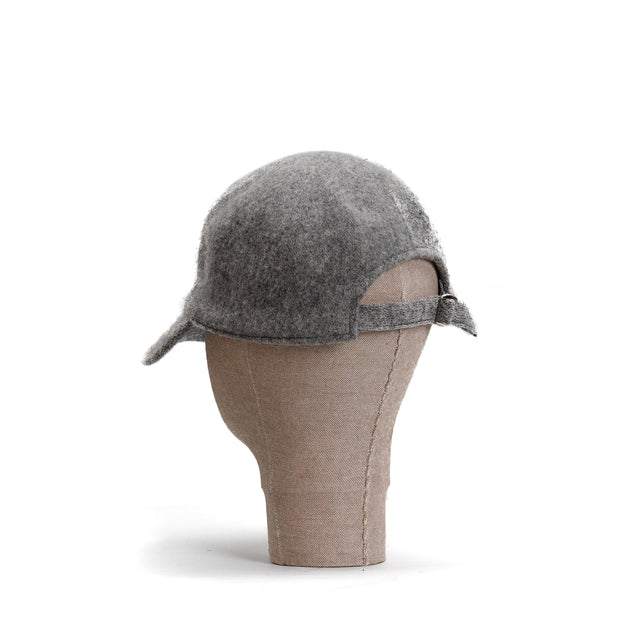 Zeroassoluto-100% wool visor hat - grey