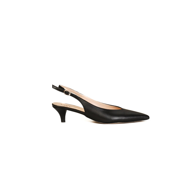 Ovyè-Slingback a punta - nero