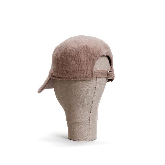 Zeroassoluto-100% wool visor hat - taupe