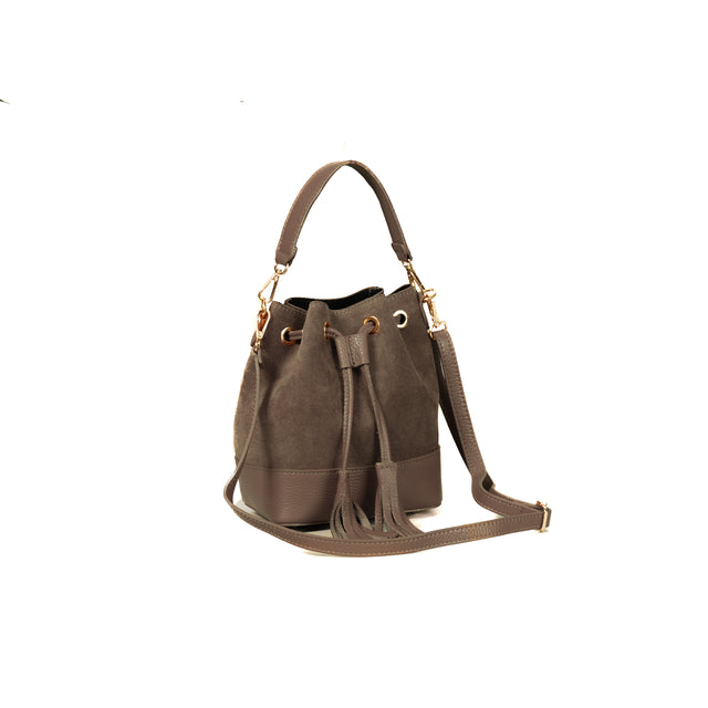 W by Whitemood-Borsa secchiello con nappine - taupe