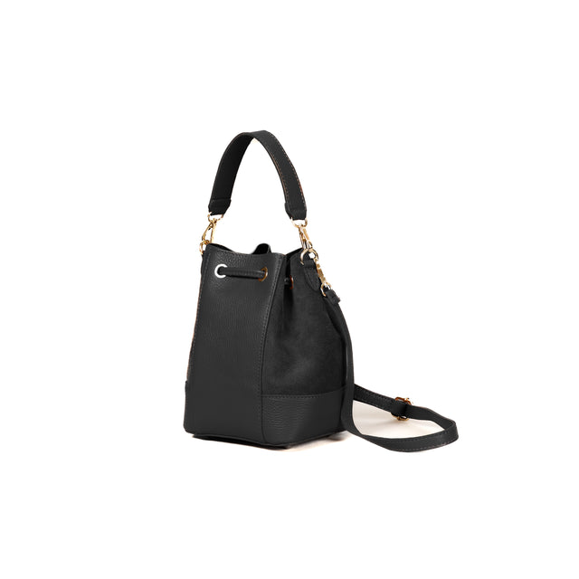 W by Whitemood-Borsa secchiello con nappine - nero