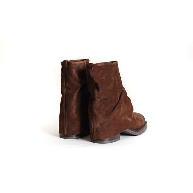 Ovye'-Suede ankle boot - dark brown