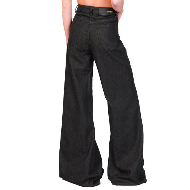 Vicolo-Jeans SIDNEY palazzo - nero lurex