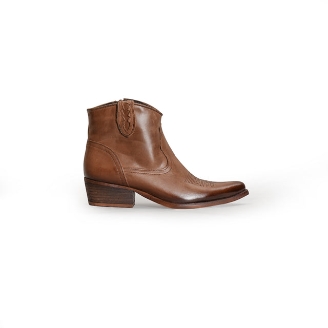 Felmini-Low Leather Texan - Brownie