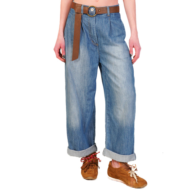 Dixie-Jeans tela light baggy - denim chiaro