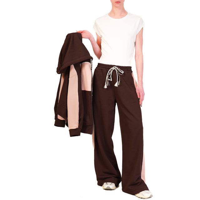 Tensione in-Pantalone in felpa con coulisse - moro/rosa