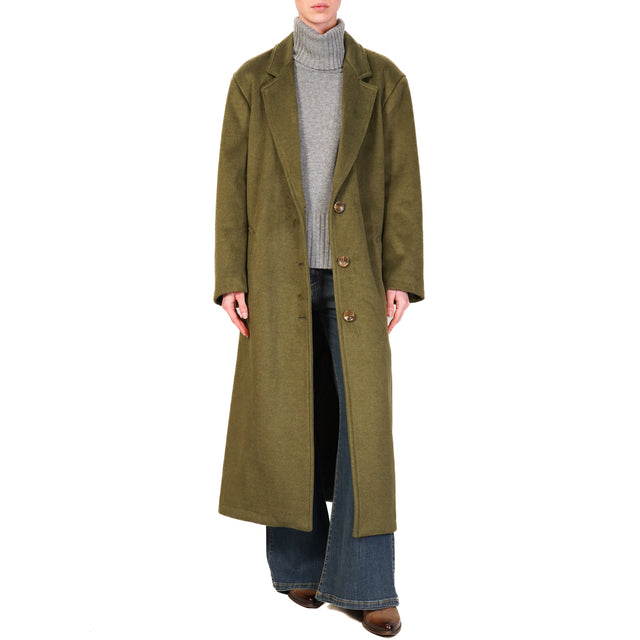 Haveone-Cappotto oversize 3 bottoni - militare