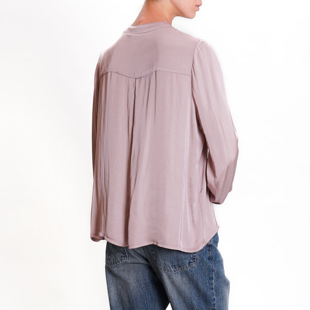 Dixie-Chester satin shirt - mauve