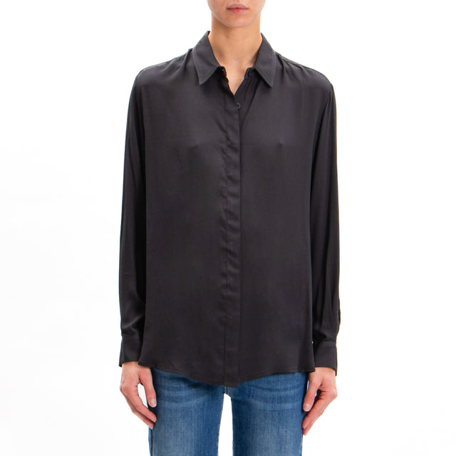 Dixie-Camicia in viscosa - nero