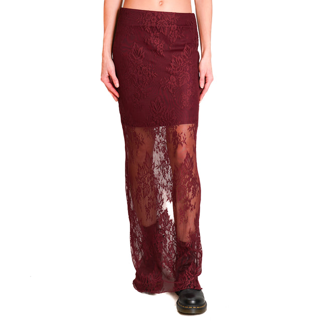 Dixie Lace Skirt - Wine