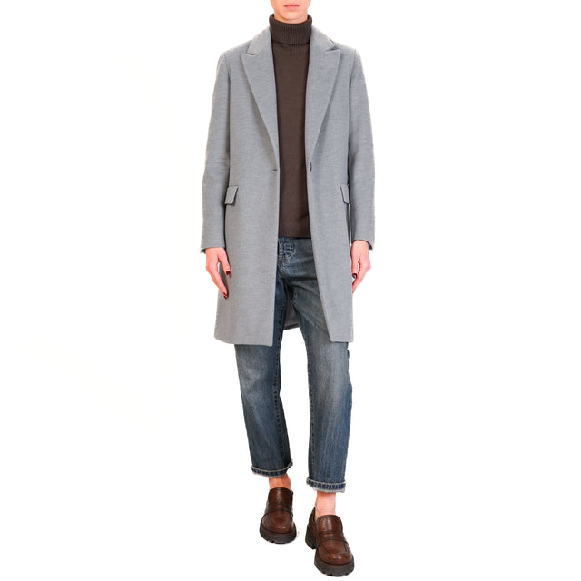 Dixie-Cappotto 1 bottone spacco dietro - grigio