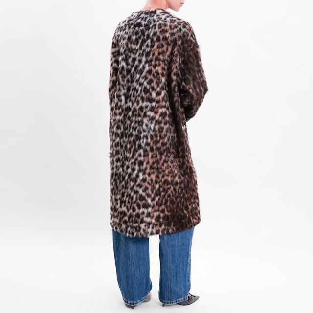 Dixie-Cappotto animalier - beige/nero/latte