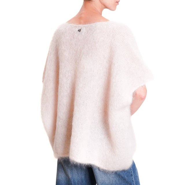 Dixie-V-Neck Sleeveless Mohair Sweater - Butter