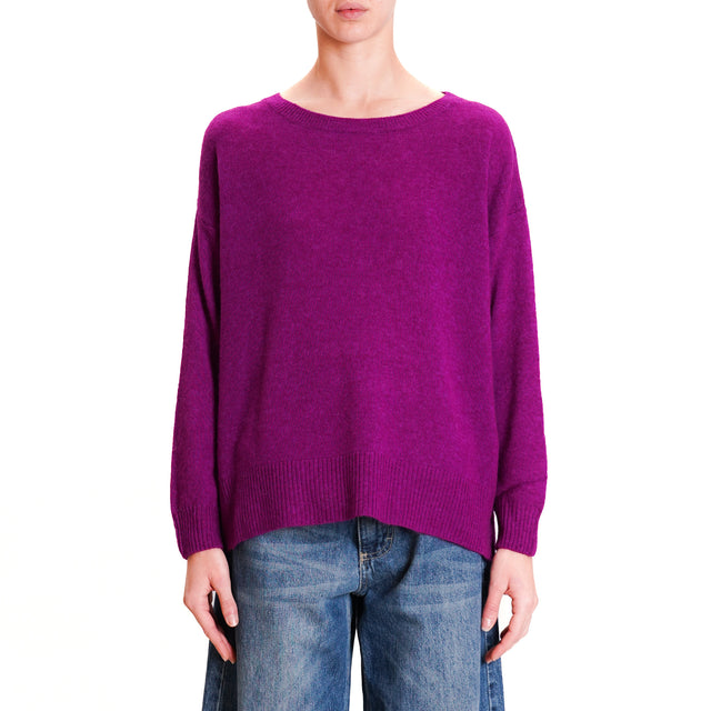 Dixie-Alpaca Blend Crewneck Sweater - Hydrangea