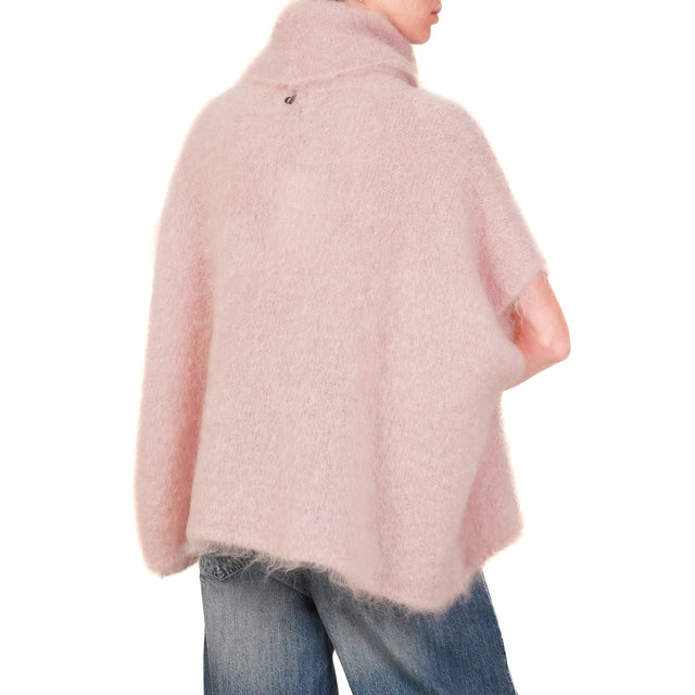 Dixie-Maglia collo alto mohair - cipria