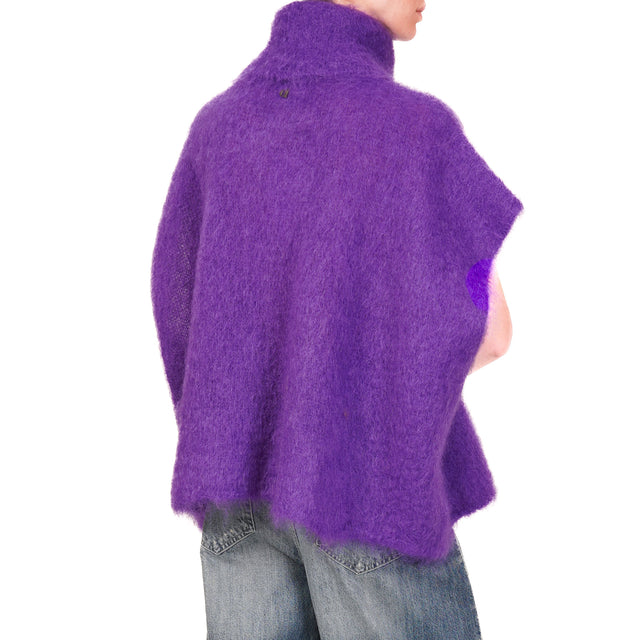 Dixie-Maglia collo alto mohair - viola