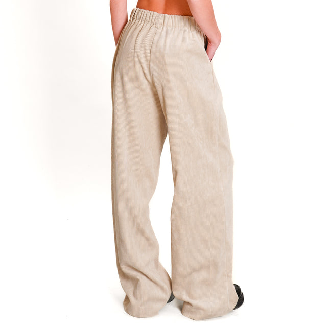 Dixie-500 line velvet trousers - sand