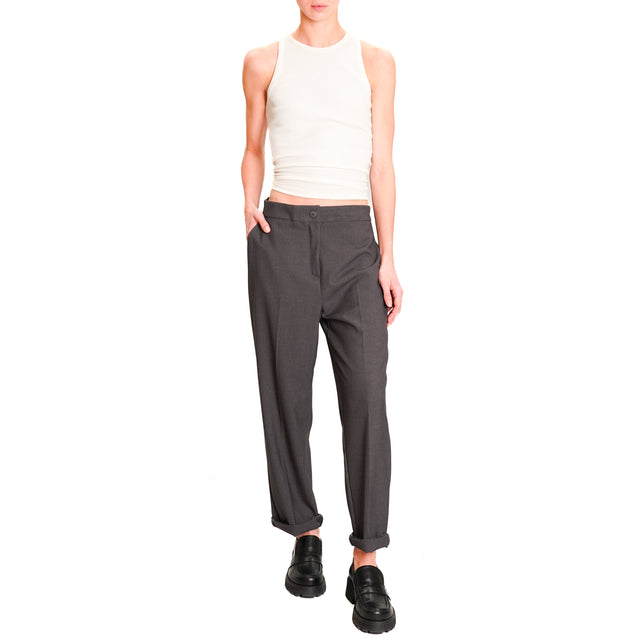 Dixie-Pants with elastic back - anthracite