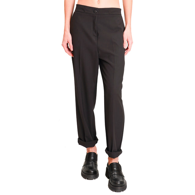 Dixie-Pantalone with elastic back - black