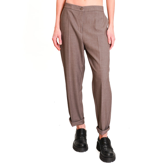 Dixie-Pants with elastic back - hazelnut