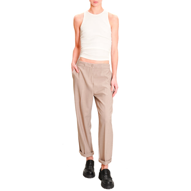 Dixie-Pants with elastic back - dove grey