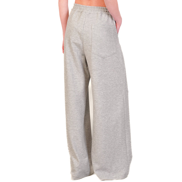 Dixie-Pantalone in felpa con coulisse - grigio