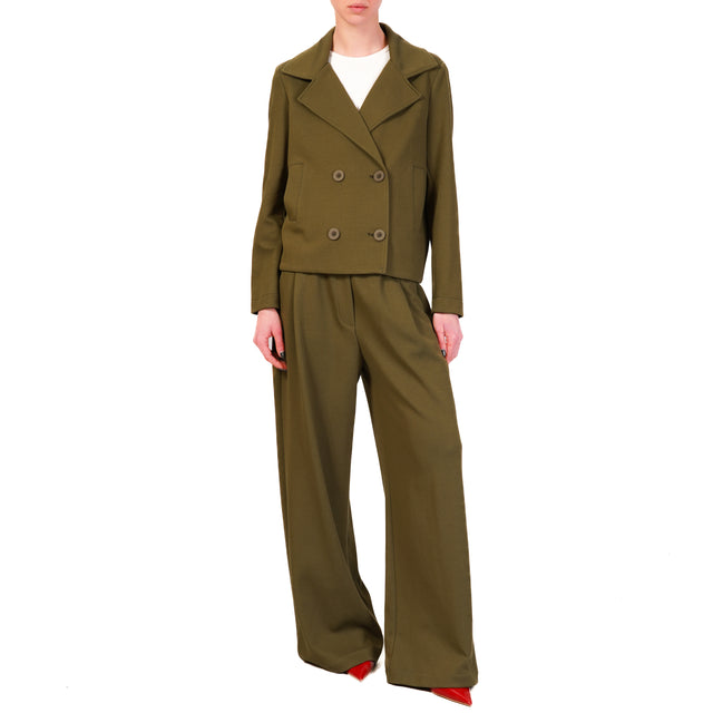 Dixie-Pantalone in felpa con coulisse - militare