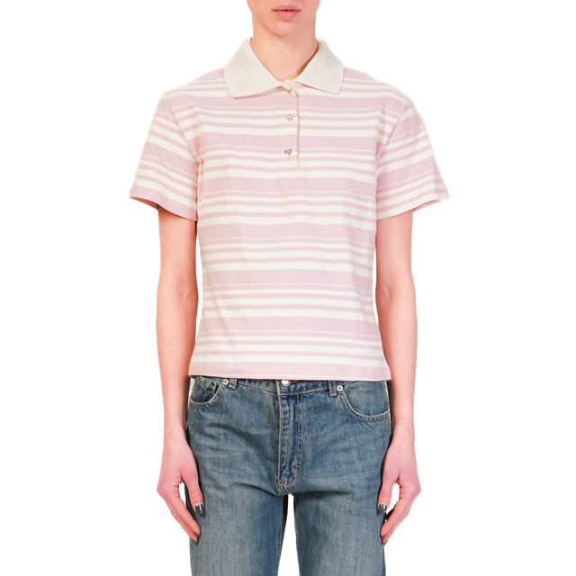 Dixie-Maglia polo a righe - rosa