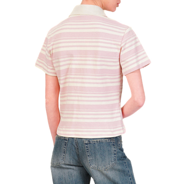 Dixie-Maglia polo a righe - rosa