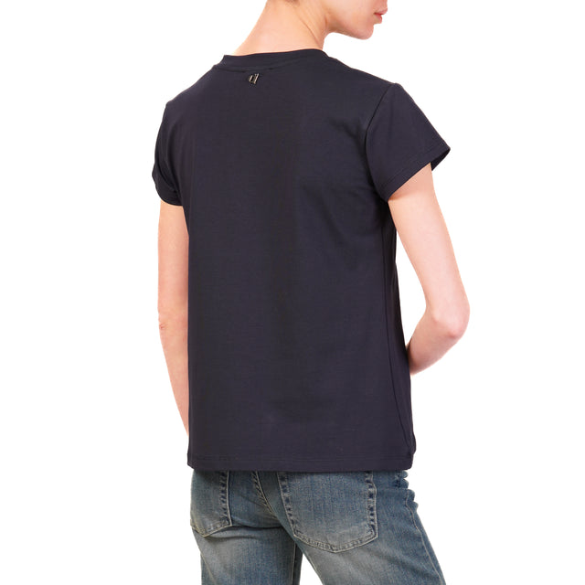 Dixie-T-shirt mezza manica "NYC" - blu