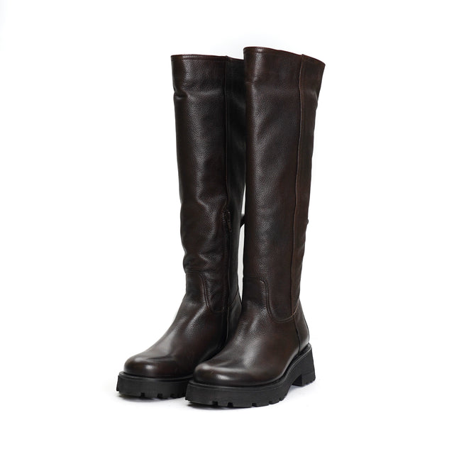 Felmini-High leather boot - dark brown