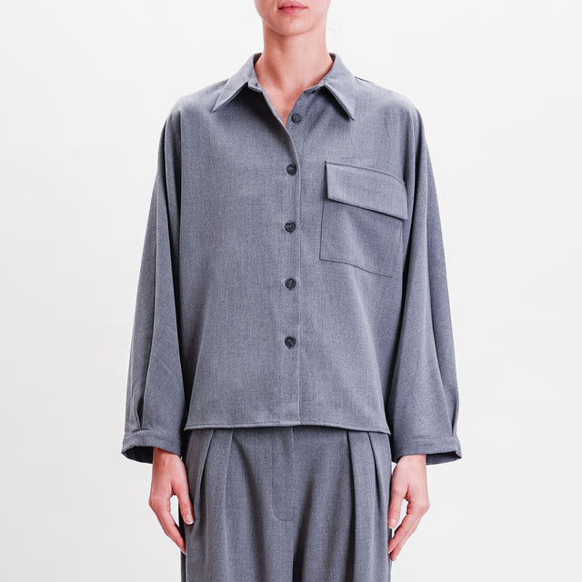 Haveone-Camicia manica pipistrello - grigio