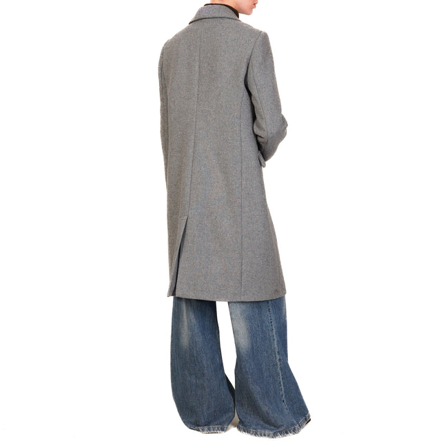 Haveone-Cappotto dritto 2 bottoni - grigio