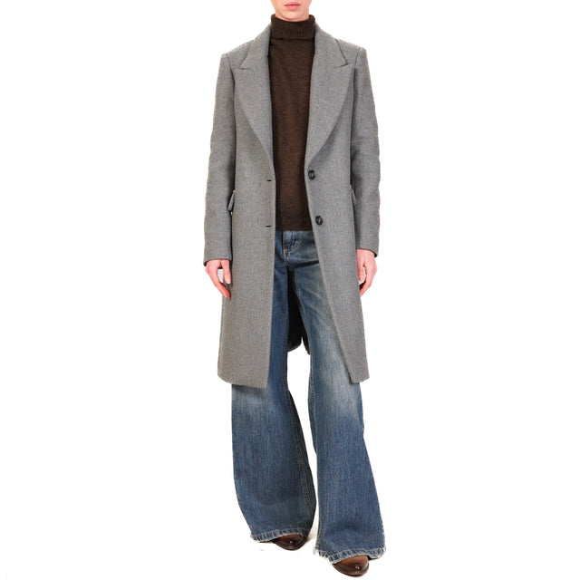 Haveone-Cappotto dritto 2 bottoni - grigio