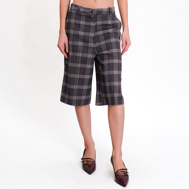 Haveone-Bermuda check - burgundy/sand