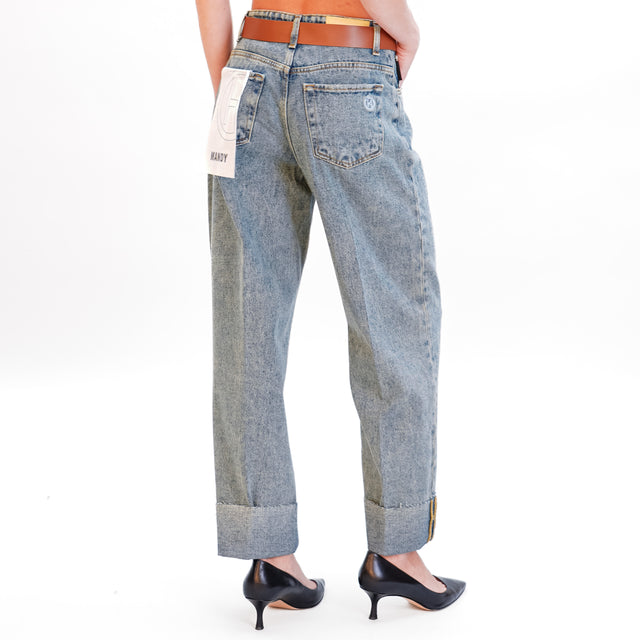 Haveone-Jeans MANDY dritto con risvolto - denim