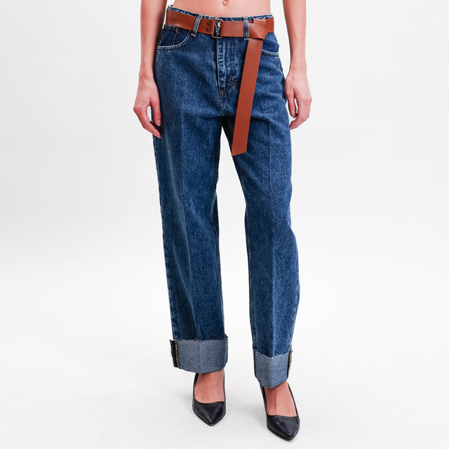 Haveone-Jeans MANDY dritto con risvolto - denim